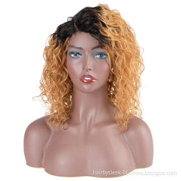 Wholesale Hot Selling Afro Kinky Curly Brazilian Remy 100% Hair Side Part Lace Wig Human Hair Wigs All Color Wig For Black Woman